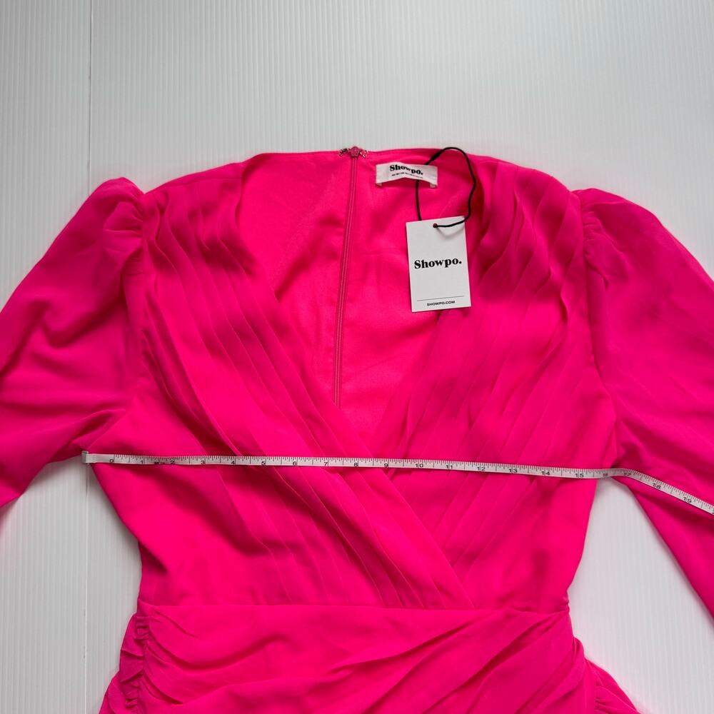 Showpo Can I Be Your Honey Mini Dress Hot Pink NWT Women’s 6 Barbiecore Coquette - Picture 13 of 16